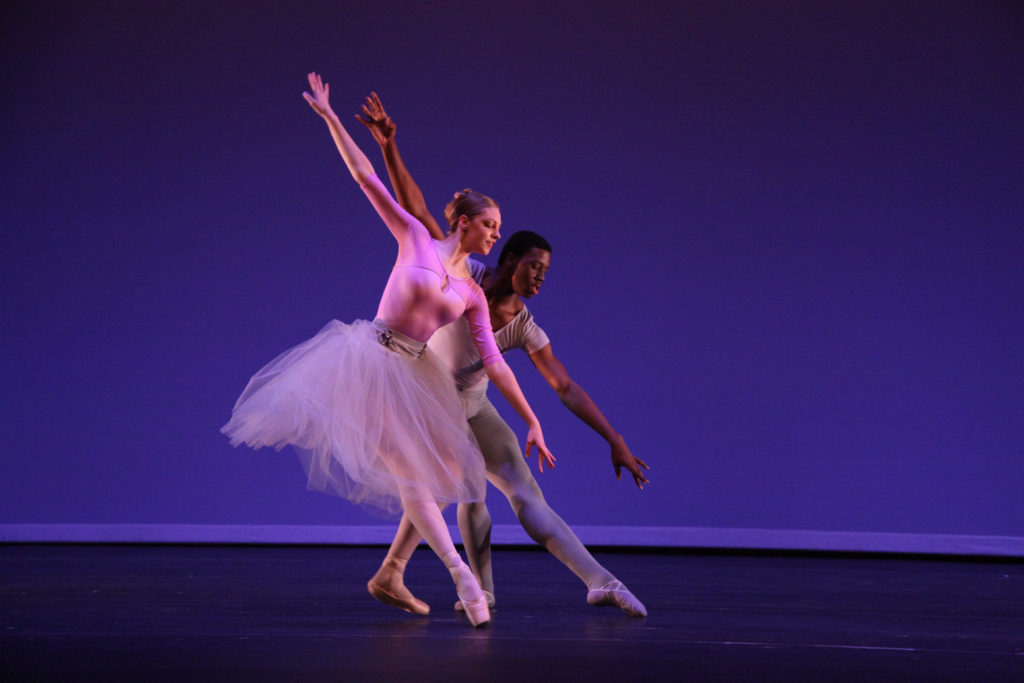 two dancers performing ballet