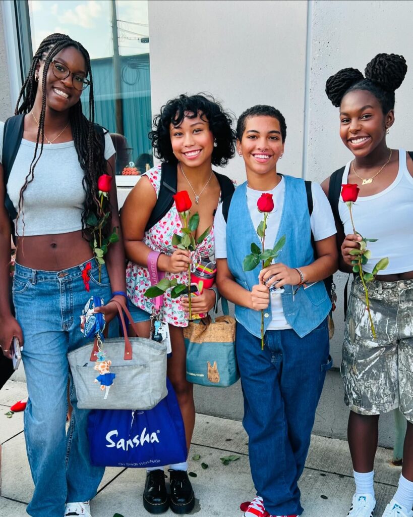 Students arrive for the First Day of School